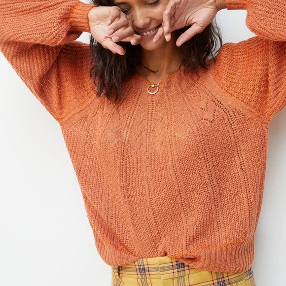 Anthropologie Maeve Lindsay Pointelle Sweater - Picture 2 of 3